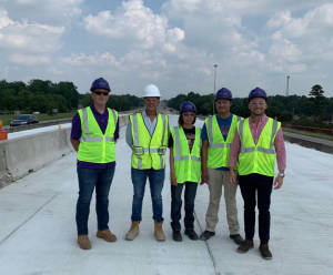 the NTU students in a site visit